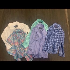 Set of 5 vineyard vines boys button down shirts all size 4t.